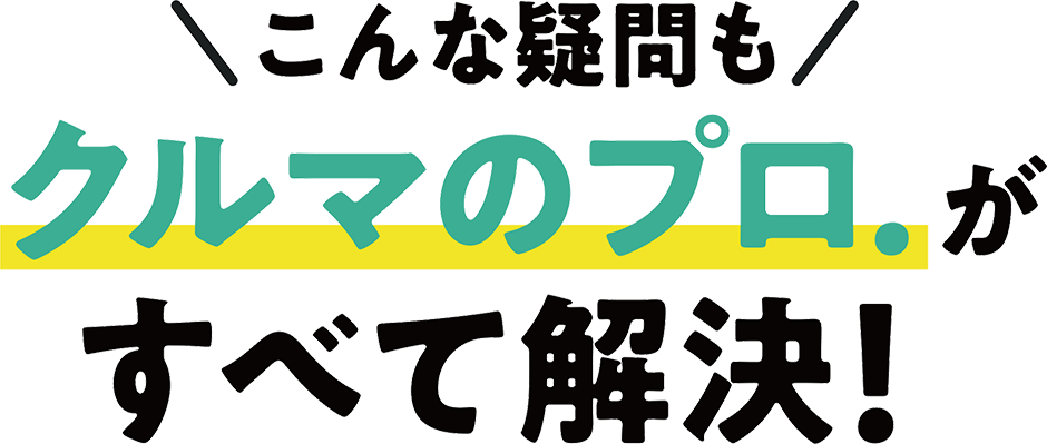 クルマのプロ.が解決！